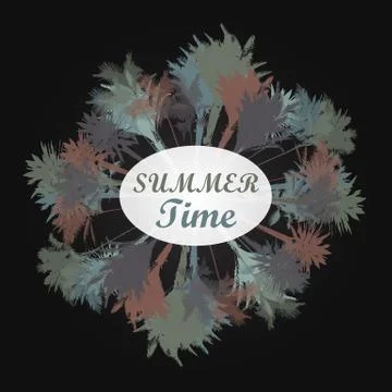 Palm tree print Stock Illustration