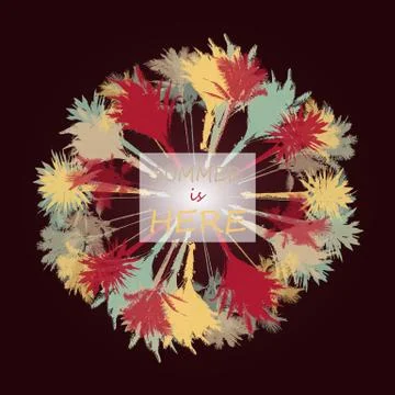 Palm tree print Illustrazione stock