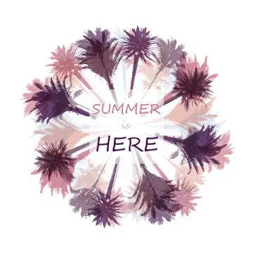 Palm tree print Stockillustratie