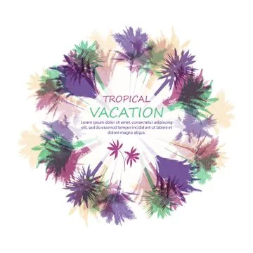 Palm tree print Stock Illustration
