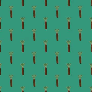 Palm tree seamless pattern. Background of tropical plant. Illustrazione stock