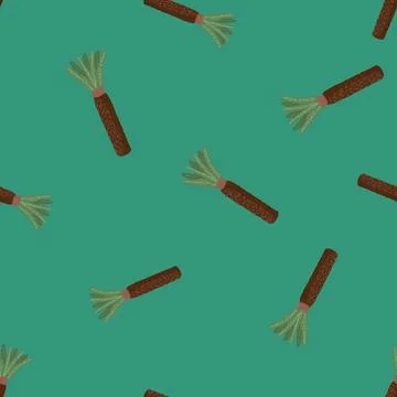 Palm tree seamless pattern. Background of tropical plant. Stock Illustration