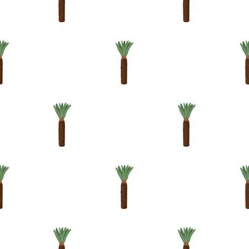 Palm tree seamless pattern. Background of tropical plant. Stock Illustration
