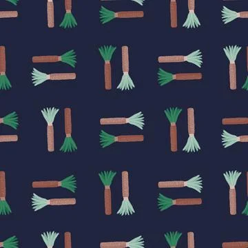 Palm tree seamless pattern. Background of tropical plant. Illustrazione stock