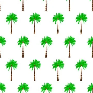 Palm tree seamless pattern Illustrazione stock