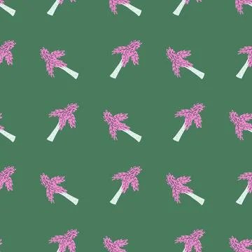 Palm tree seamless pattern. Tropical background. Stock Illustration