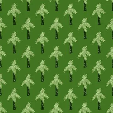 Palm tree seamless pattern. Tropical background. Stock Illustration