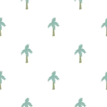 Palm tree seamless pattern. Tropical background. Stock Illustration