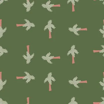 Palm tree seamless pattern. Tropical background. Stock Illustration