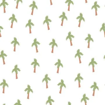 Palm tree seamless pattern. Tropical background. Stock Illustration