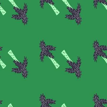 Palm tree seamless pattern. Tropical background. Stock Illustration