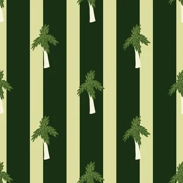 Palm tree seamless pattern. Tropical background. Stock Illustration