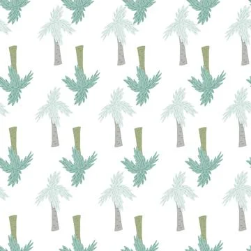 Palm tree seamless pattern. Tropical background. Stock Illustration