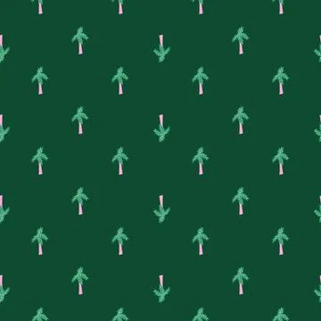 Palm tree seamless pattern. Tropical background. Stock Illustration