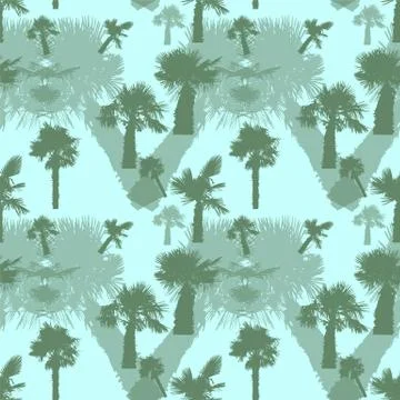 Palm Tree Seamless Pattern Vector Illustration イラスト素材