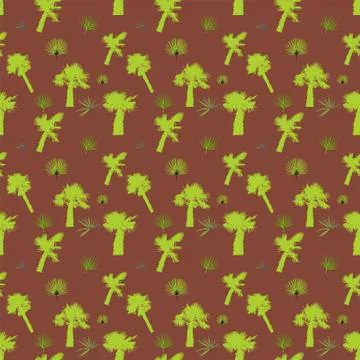 Palm Tree Seamless Pattern Vector Illustration イラスト素材