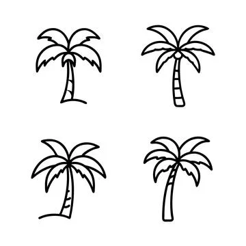 Palm tree silhouette Stock Illustration