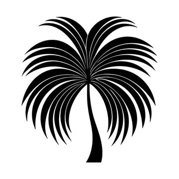Palm tree silhouette logo isolated on white background 스톡 일러스트