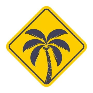 Palm tree silhouette simple Stock Illustration