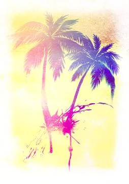 Palm tree summer design Stock Illustration
