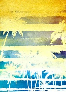 Palm tree summer design Stock Illustration