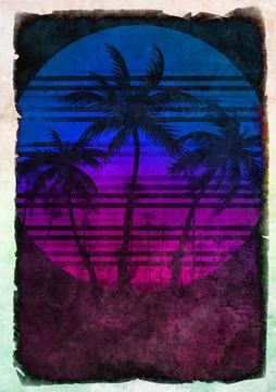 Palm tree summer design Stock Illustration