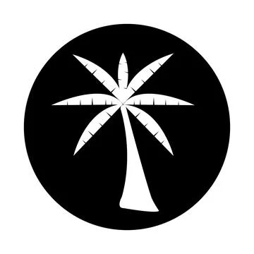 Palm tree summer logo Stock Illustration