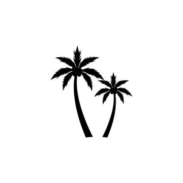 Palm tree summer logo template Illustrazione stock