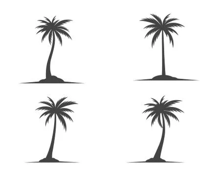 Palm tree summer logo template Illustration