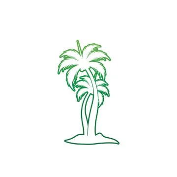 Palm tree summer logo template Stock-Illustration