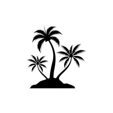 Palm tree summer logo template Stock Illustration