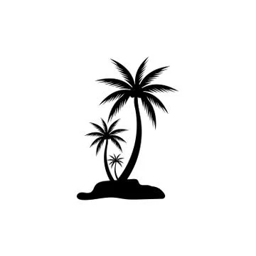 Palm tree summer logo template イラスト素材