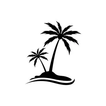Palm tree summer logo template Stock-Illustration