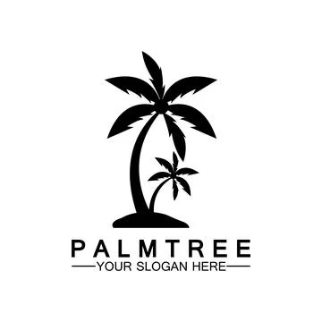 Palm tree summer logo template Stock-Illustration
