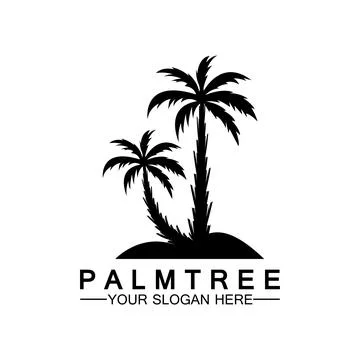 Palm tree summer logo template イラスト素材