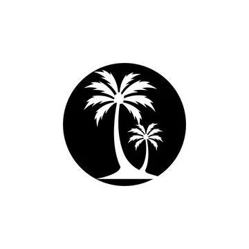 Palm tree summer logo template Illustration