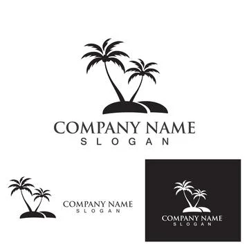 Palm tree summer logo template Stock-Illustration