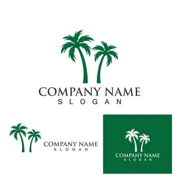 Palm tree summer logo template Stock-Illustration