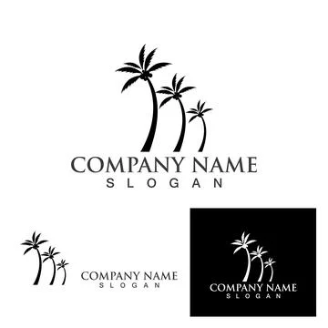Palm tree summer logo template Stock-Illustration