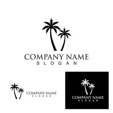 Palm tree summer logo template Stock-Illustration