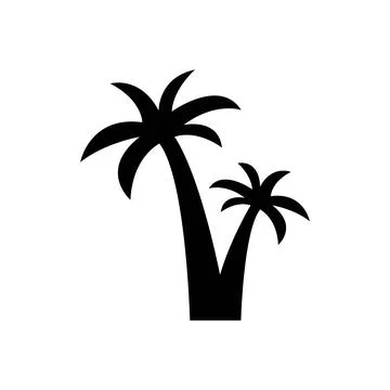 Palm tree summer logo template vector illustration Stock Illustration
