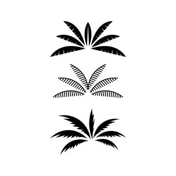 Palm tree summer logo template Stock Illustration
