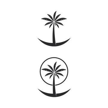 Palm tree summer logo template Stock-Illustration