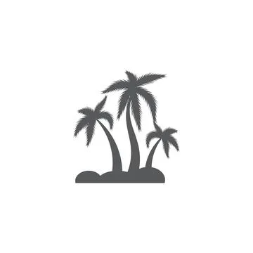 Palm tree summer logo template Illustration