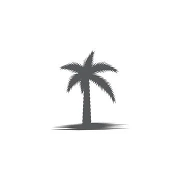 Palm tree summer logo template Illustration