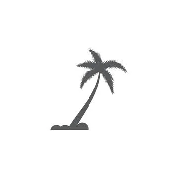 Palm tree summer logo template Illustrazione stock