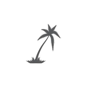 Palm tree summer logo template Stock Illustration