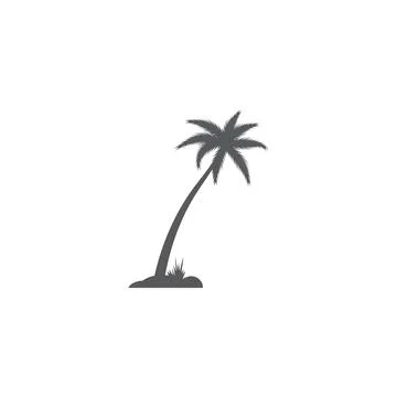 Palm tree summer logo template Stock Illustration