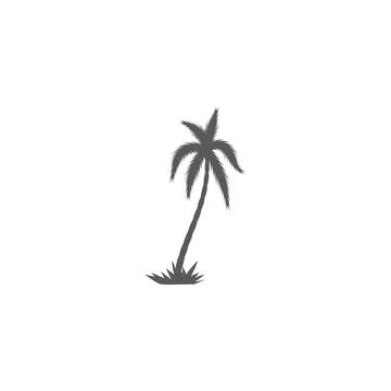 Palm tree summer logo template Illustration