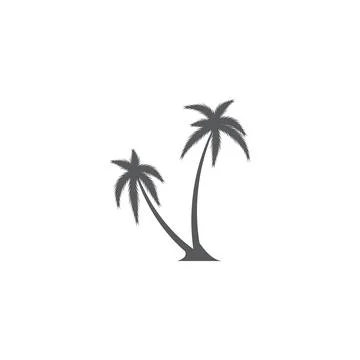 Palm tree summer logo template Stock Illustration